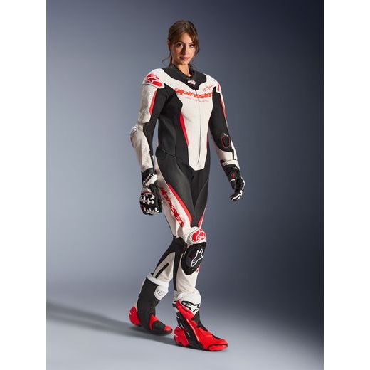 JEDNODIELNA KOMBINÉZA STELLA GP-R7, ALPINESTARS, DÁMSKE (BÍLÁ/ČERVENÁ FLUO/ČERNÁ) 2026