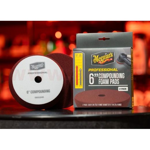 MEGUIAR'S PROFESSIONAL COMPOUND FOAM PAD 6" PĚNOVÉ KOREKČNÍ KOTÚČE, 2KS 6" / 159 MM