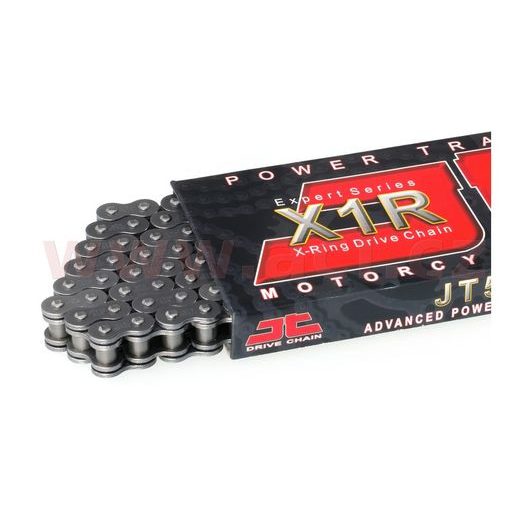 REŤAZ 530X1R, JT CHAINS (X-KROUŽEK, FARBA ČIERNA, 116 ČLÁNKOV VR. NITOVACIE SPOJKY)