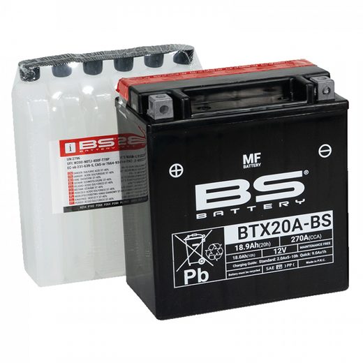BEZÚDRŽBOVÝ MOTOCYKLOVÝ AKUMULÁTOR BS-BATTERY BTX20A-BS