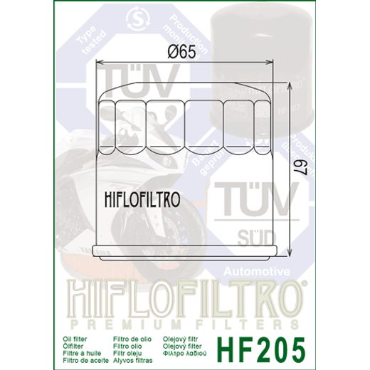 OLEJOVÝ FILTER HIFLOFILTRO HF205