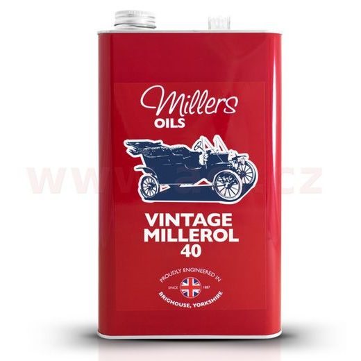 MILLERS OILS MOTOROVÝ OLEJ MINERÁLNE NEADITIVOVANÝ CLASSIC VINTAGE MILLEROL 40 5L
