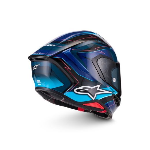 PRILBA S-R7 KINETIS, ALPINESTARS (ČERNÁ/MODRÁ/RŮŽOVÁ FLUO/BÍLÁ) 2026