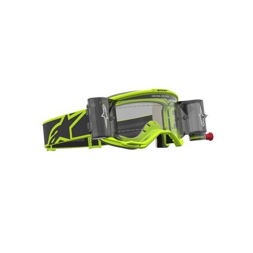 OKULIARE VISION 5 RORA ROLL-OFF WIDE VISION, ALPINESTARS (ŽLTÁ FLUO/ČERNÁ, ČÍRE PLEXI A ROLL-OFF SYSTÉM) 2027
