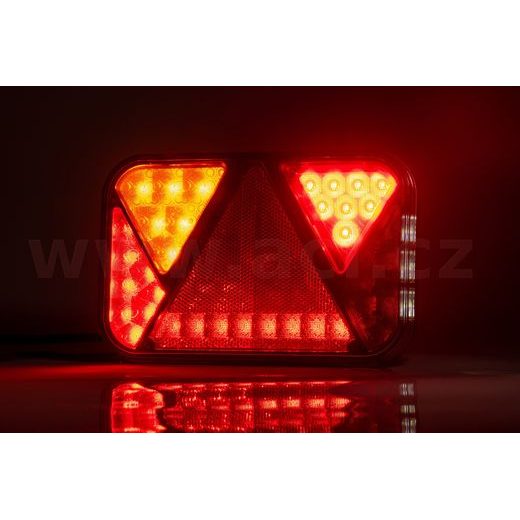 ZADNÍ SVĚTLO LED 200X130 MM, 5 PIN BAJONET, L