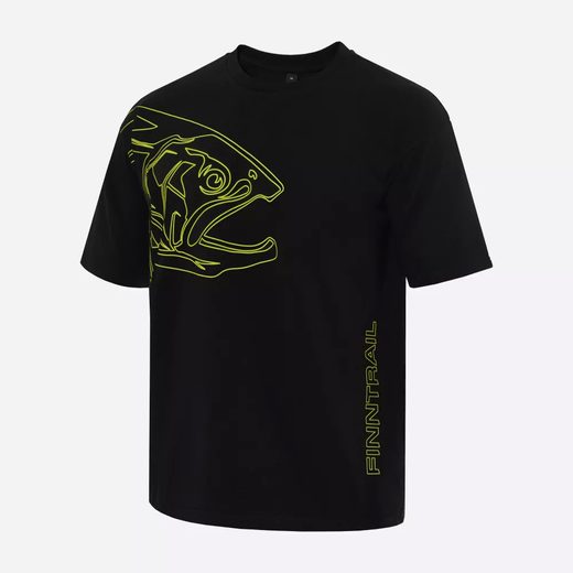 FINNTRAIL T-SHIRT BIG FISH BLACKYELLOW