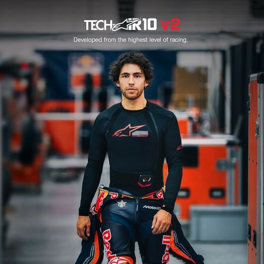 AIRBAGOVÁ VESTA TECH-AIR®10 V2 RACE SYSTEM, ALPINESTARS (ČERNÁ/ČERVENÁ/ŠEDÁ) 2026