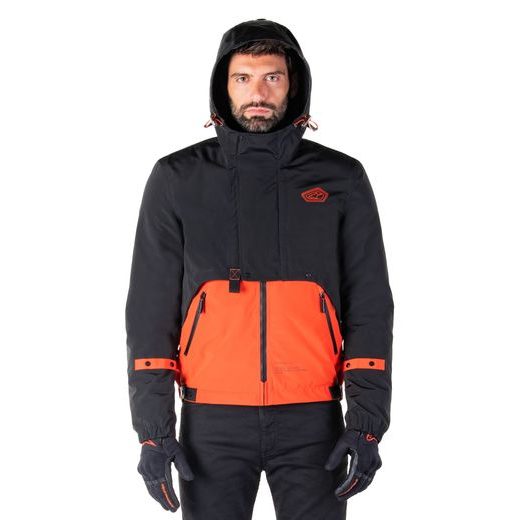 BUNDA MOOTANT WATERPROOF PARKA, ALPINESTARS (ČERNÁ/ORANŽOVÁ FLUO) 2026