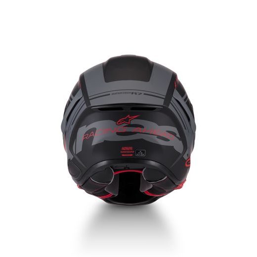 PRILBA S-R7 A-CORE, ALPINESTARS (ČERNÁ/ŠEDÁ/ČERVENÁ MATNÁ) 2026
