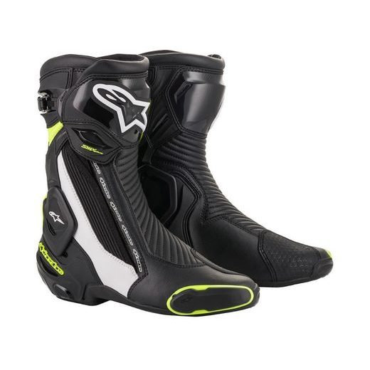 TOPÁNKY SMX PLUS 2, ALPINESTARS (ČERNÁ/BÍLÁ/ ŽLTÁ FLUO) 2024