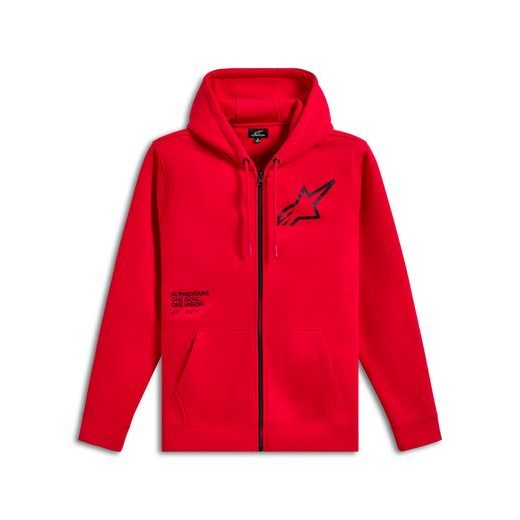 MIKINA TRANSVERSE HOODIE, ALPINESTARS (ČERVENÁ)