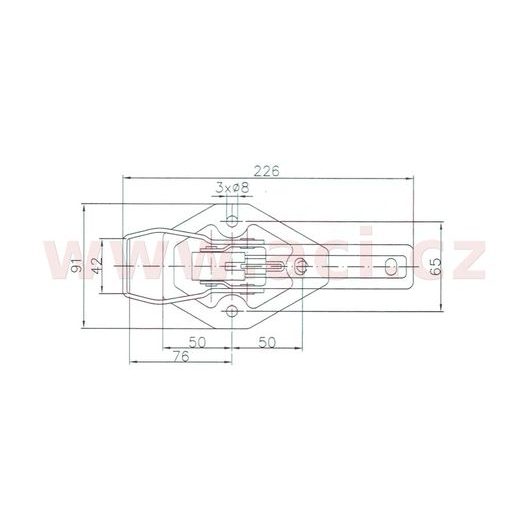ZÁVĚR BOČNIC KNOTT - PŘEZKA BEZ PROTIKUSU, PLOCHÝ TŘMEN ŠESTIHRAN ORIGINÁL