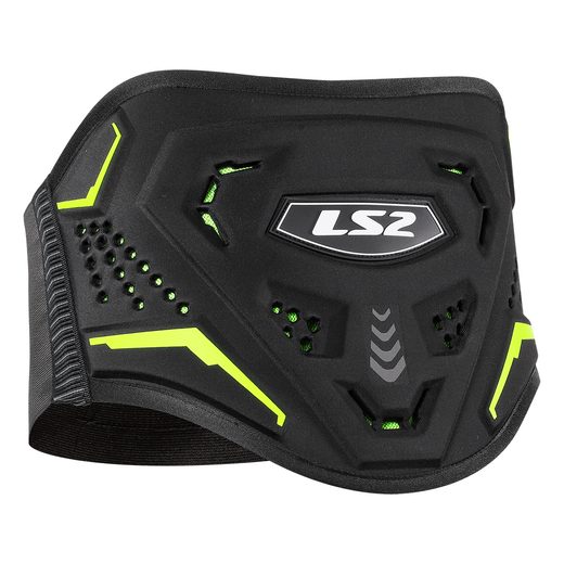 LS2 KOKU KIDNEY BELT BLACK H-V YELLOW