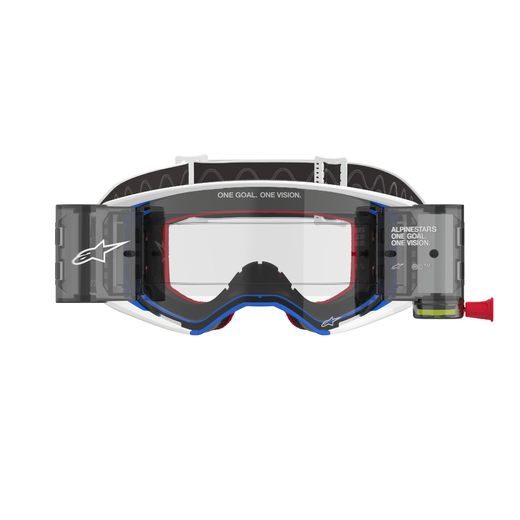 OKULIARE SUPERTECH CORP ROLL-OFF WIDE VISION, ALPINESTARS (MODRÁ/ORANŽOVÁ, ČÍRE PLEXI A ROLL-OFF SYSTÉM) 2025
