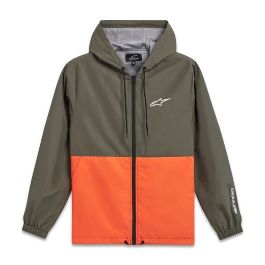 BUNDA SPEEDED WINDBREAKER, ALPINESTARS (ZELENÁ/ORANŽOVÁ)