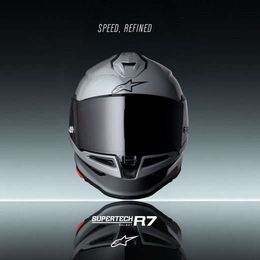 PRILBA S-R7 SOLID, ALPINESTARS (ŠEDÁ) 2026