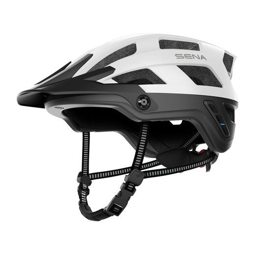 CYKLO PŘILBA S HEADSETEM M1 EVO, SENA (MATNÁ BÍLÁ)