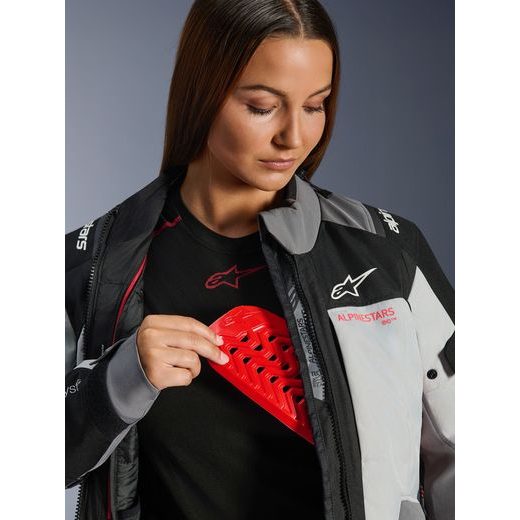 BUNDA STELLA ANDES V4 DRYSTAR, ALPINESTARS, DÁMSKA (TMAVO ŠEDÁ/SVĚTLE ŠEDÁ/ČERNÁ/ČERVENÁ) 2026