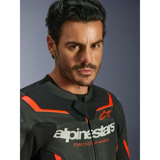 BUNDA GP FORCE V2 AIRFLOW, ALPINESTARS (ČERNÁ/ČERVENÁ FLUO/BÍLÁ) 2026