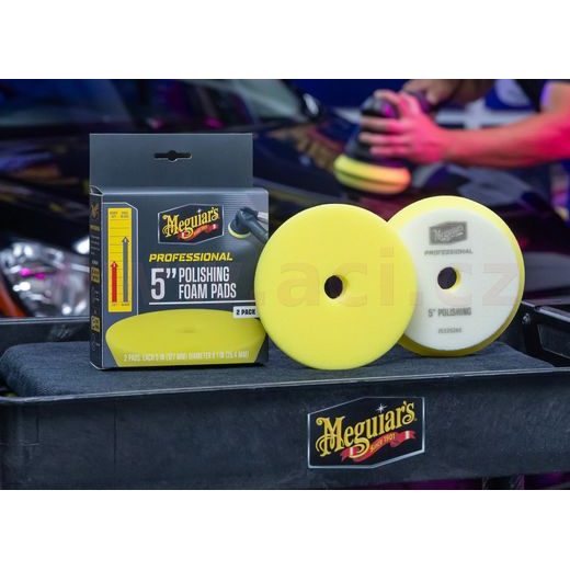 MEGUIAR'S PROFESSIONAL POLISHING FOAM PADS (5“) PĚNOVÉ LEŠTICÍ KOTÚČE, PRIEMER 5", 2 KUSY