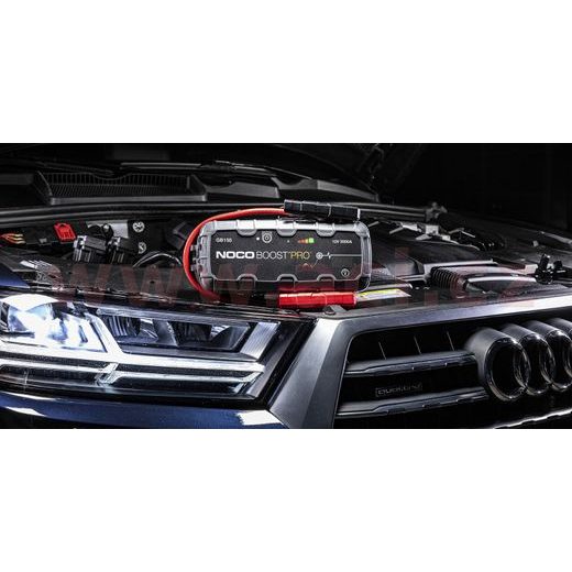 STARTOVACÍ BOX S DIGITÁLNÍM VOLTMETREM + POWER BANKA, STARTOVACÍ PROUD 3000 A, NOCO GENIUS BOOST PRO GB150 (NOCO USA)
