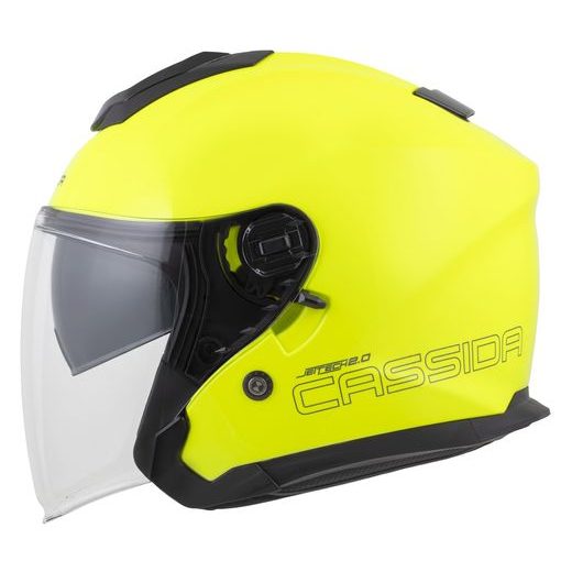 PRILBA JET TECH 2.0 SOLID, CASSIDA (ŽLTÁ FLUO/ČERNÁ/ŠEDÁ) 2026