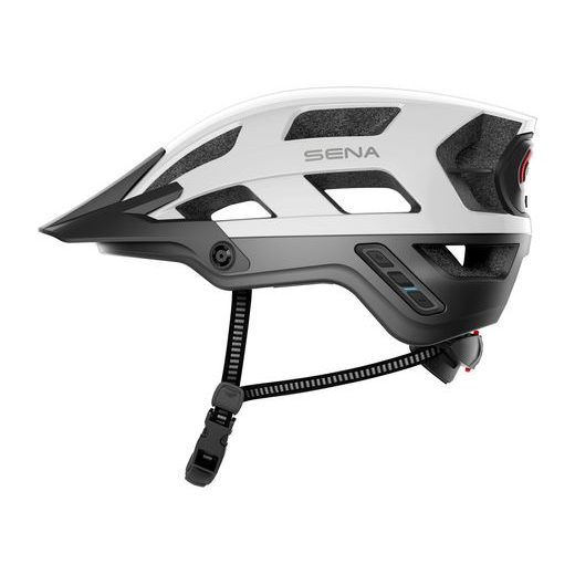 CYKLO PŘILBA S HEADSETEM M1 EVO, SENA (MATNÁ BÍLÁ)