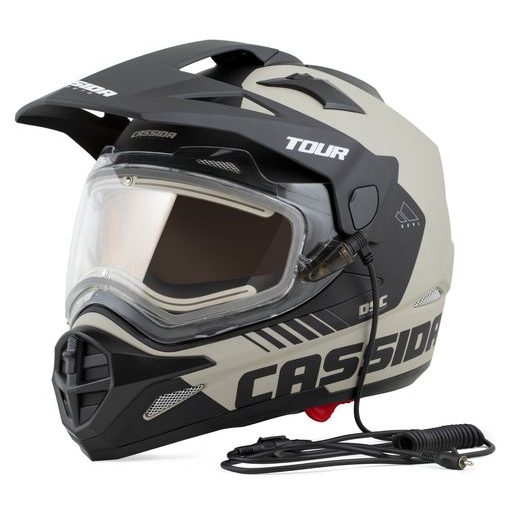 SADA PRE ELEKTRICKÝ VÝHŘEV PLEXI PRILIEB TOUR, CASSIDA (ČÍRE PLEXI, ORANŽOVÁ ANTIFOG CLONA)