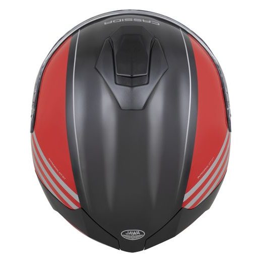 PRILBA INTEGRAL GT 2.1 JAWA ŠPORT, CASSIDA (ČERNÁ/ČERVENÁ PERLEŤ/STŘÍBRNÁ)