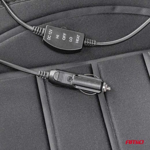 VYHŘÍVANÝ POTAH SEDAČKY, 2 STUPŇOVÁ REGULACE TEPLOTY, NAPÁJENÍ 12V (PŘIPOJENÍ DO ZAPALOVAČE) ČERNÝ