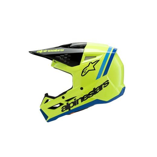 PRILBA S-M3 RADIUM, ALPINESTARS, DETSKÁ (ŽLTÁ FLUO/ČERNÁ/MODRÁ) 2026