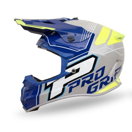 HELMET ADVENTURE 3080 GREY/BLUE/YELLOW FLUO