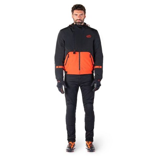 BUNDA MOOTANT WATERPROOF PARKA, ALPINESTARS (ČERNÁ/ORANŽOVÁ FLUO) 2026
