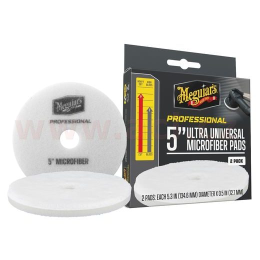 MEGUIAR'S PROFESSIONAL MICROFIBER PADS (5“) MIKROVLÁKNOVÉ LEŠTICÍ KOTÚČE, PRIEMER 5", 2 KUSY