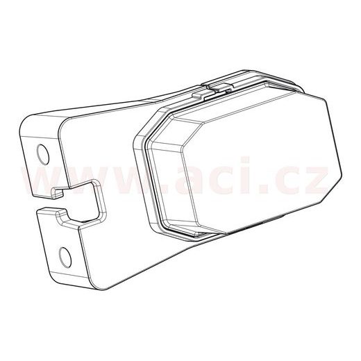 POZIČNÍ SVĚTLO LED OBDÉLNÍKOVÉ ORANŽOVÉ (100X63 MM) S ODRAZKOU, S DRŽÁKEM, KABEL 0,5 M