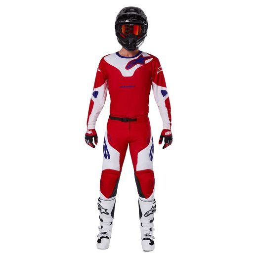 NOHAVICE RACER VEIL, ALPINESTARS (ČERVENÁ/BÍLÁ) 2025