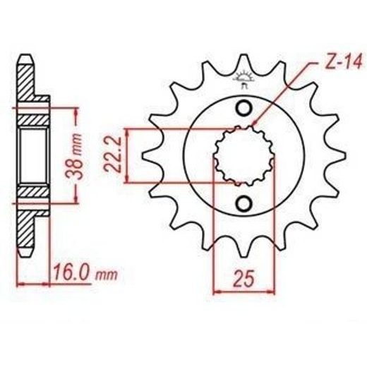 REŤAZOVÉ KOLIESKO PRE SEKUNDÁRNE REŤAZY TYPU 520, JT - ANGLICKO (13 ZUBOV)