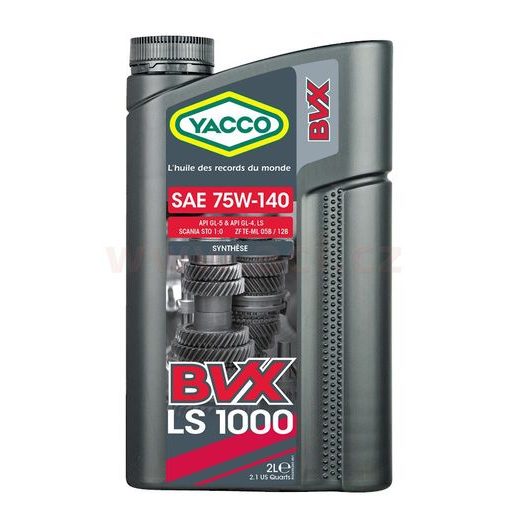 YACCO PREVODOVÝ OLEJ PLNE SYNTETICKÝ BVX LS 1000 75W140 2L
