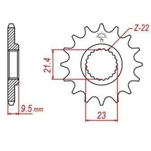 REŤAZOVÉ KOLIESKO PRE SEKUNDÁRNE REŤAZY TYPU 520, JT - ANGLICKO (15 ZUBOV)