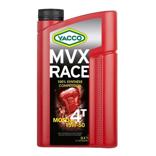 YACCO MOTOROVÝ OLEJ PLNE SYNTETICKÝ MVX RACE 4T 15W50 2L