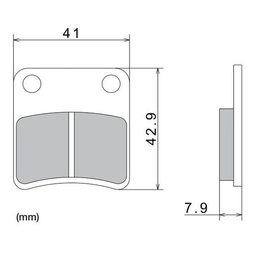 BRZDOVÉ DOŠTIČKY, NISSIN (SEMI-METALICKÁ ZMES) 2 KS V BALENIE