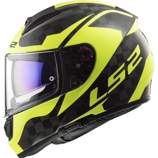 LS2 FF397 VECTOR C SHINE CARBON, H-V YELLOW