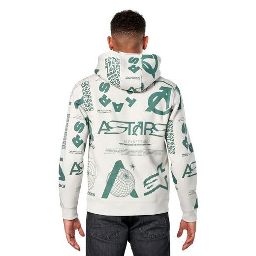 MIKINA DETERMINANT HOODIE, ALPINESTARS (BIELA OFFWHITE)