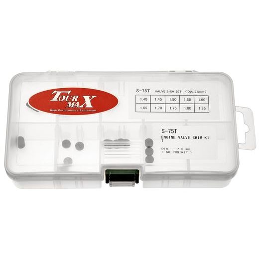 SADA VENTILOVÝCH PODLOŽIEK SUZUKI (PRIEMER 7,5 MM, 50 KS), TOURMAX