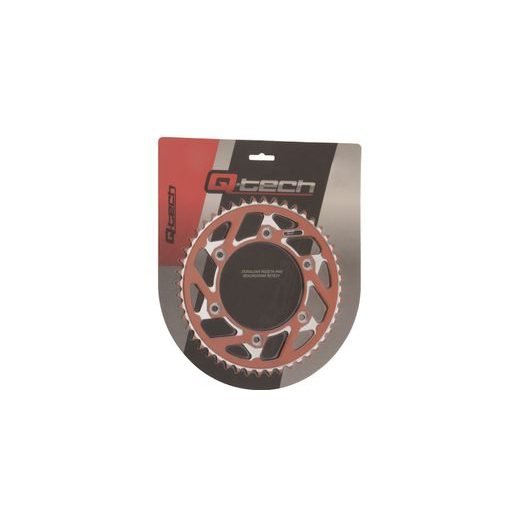 DURALOVÁ ROZETA MASTER PRE SEKUNDÁRNE REŤAZY TYPU 420, Q-TECH (ORANŽOVÝ ELOX, 46 ZUBOV)