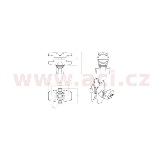 RAMENO 60 MM, KOVOVÉ, RAM MOUNTS