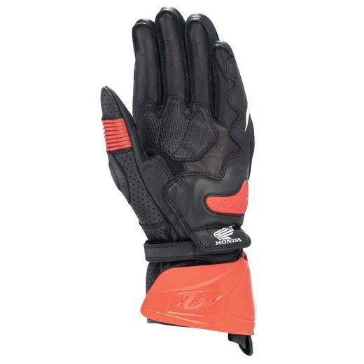 RUKAVICE GP PRE R 3 HONDA KOLEKCE, ALPINESTARS (ČERNÁ/ČERVENÁ FLUO/MODRÁ/BÍLÁ) 2025