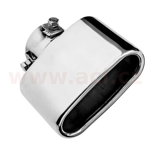 KONCOVKA VÝFUKU NEREZOVÁ OVÁLNÁ, VNĚJŠÍ PRŮMĚR 110X46MM, DÉLKA 105MM, VNITŘNÍ PRŮMĚR 30-45MM ASSO