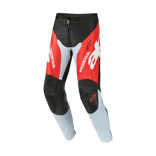 NOHAVICE RACER VEIL HONDA KOLEKCE, ALPINESTARS (ČERNÁ/ŠEDÁ/ČERVENÁ/ŽLUTÁ) 2026