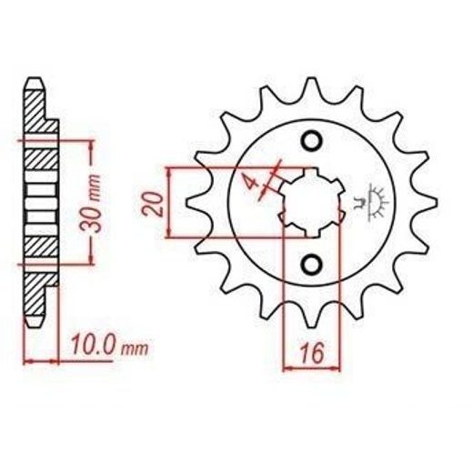 REŤAZOVÉ KOLIESKO PRE SEKUNDÁRNE REŤAZY TYPU 520, JT - ANGLICKO (14 ZUBOV)